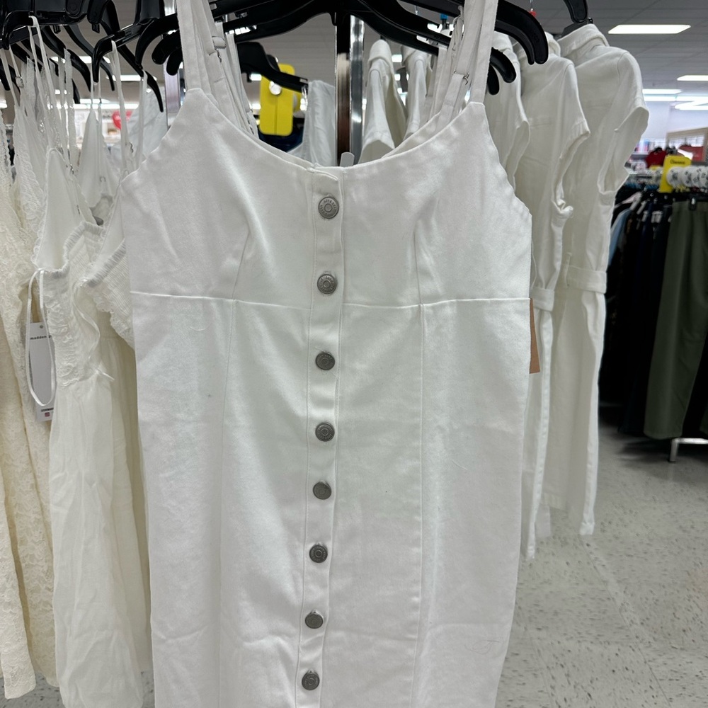 White Button-Down Dress